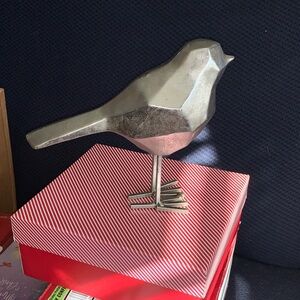 Metallic Bird Figurine